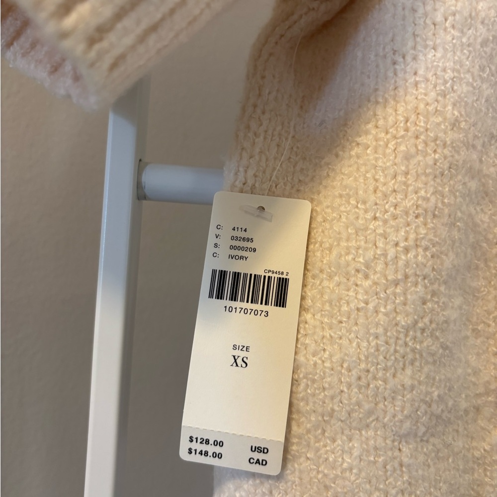 Anthropologie Pointelle Short-sleeve Ivory Knit Sweater NWT - Picture 9 of 9
